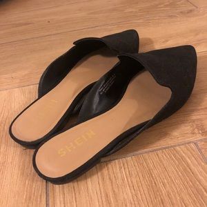 Black loafer sandals